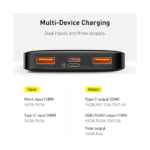 پاور بانک Baseus مدل PPBD050501 ظرفیت 20000 میلی آمپر ساعت - Image 9