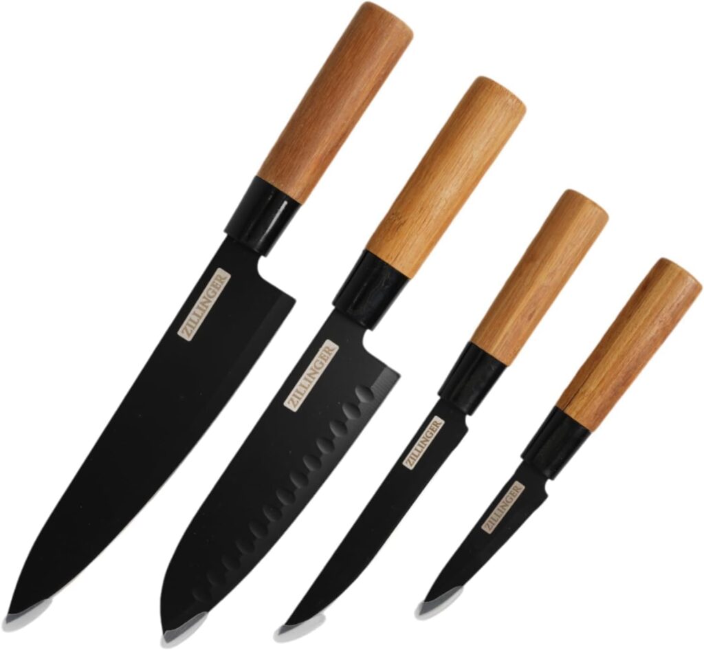سرویس چاقوی ژاپنی 4 عددی مدل ZILLINGER JAPANESE KNIVES